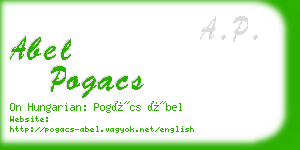 abel pogacs business card